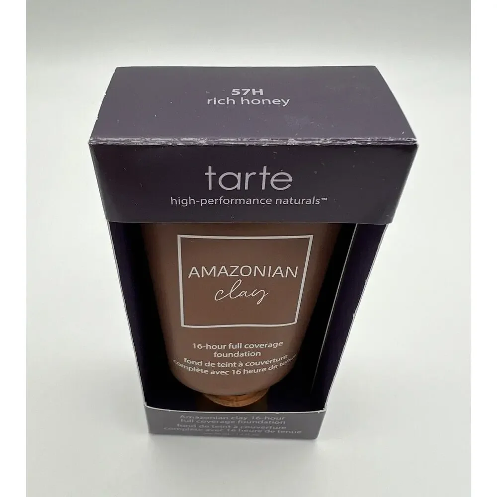 TARTE AMAZONIAN Clay 16 Hour Full Coverage Foundation 57H Rich Honey 1.7 oz